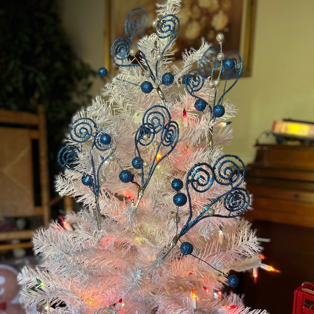 💙Vintage 5 Christmas Blue Silver
Shimmer Large Christmas
Ornaments